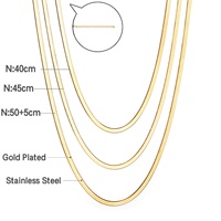 Nuevo Diseño 2022, Cadena Delicada de Oro de 18K, Cadena Triple Moderna y Popular, Collar con Colgante de Acero Inoxidable, Joyería de Moda