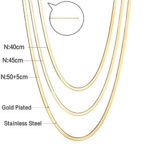 Nuevo Diseño 2022, Cadena Delicada de Oro de 18K, Cadena Triple Moderna y Popular, Collar con Colgante de Acero Inoxidable, Joyería de Moda - Product Image 3