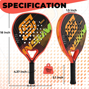 Raqueta de Tenis INSUM, Raqueta de Padel, Raqueta de Fibra de Vidrio para Principiantes Serie POWER - Product Image 2