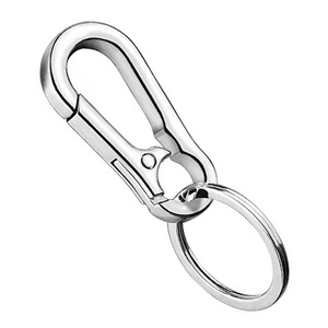 Factory Wholesale Vintage Metal Keychain Carabiner Zinc Alloy Buckle Snap Hook Simple Key Ring Climbing Bag Pet Accessories - Product Image 1