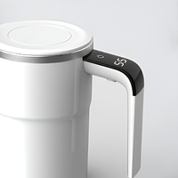 Bouteille mélangeuse électrique portable intelligente avec affichage de la température et agitation magnétique pour café, protéines, milkshakes et fitness