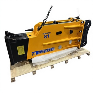 Martillo Hidráulico Tipo Caja Soosan SB81 Amarillo para Maquinaria de Construcción de 18-26 Toneladas - Product Image 1