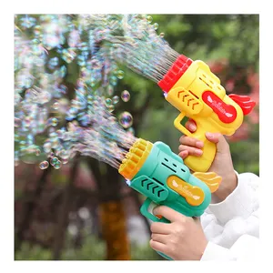 2022 neue Mini Baby Outdoor Bubble Gun Spielzeug 29 Löcher Gatling Electric Bubble Gun