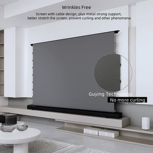 Écran de projection électrique motorisé invisible pour sol - Matériau PVC, surface micro-perforée acoustiquement transparente, 72"-150" - Product Image 5