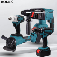 Kit combiné 18 V personnalisé en usine, outils de construction sans fil avec moteur sans balais, perceuse à main, coffret rigide