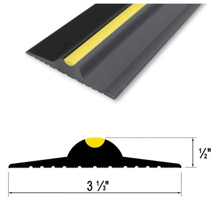 Guarnizione Soglia Garage In Gomma EPDM - 2.5m, 30x160mm, Nero, Anti-acqua E Polvere - Foto 2