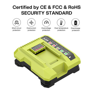 Chargeur de batterie au lithium <span class=keywords><strong>Ryobi</strong></span> PO401, sortie 2A avec éclairage LED pour outils et tondeuses à gazon 36-<span class=keywords><strong>40V</strong></span> - Product Image 1