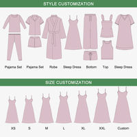 Setelan Piyama Wanita Bahan Satin Tenun Lengan Pendek Motif Hati Pinggang Elastis Kerah Turun Model Longgar Bernapas