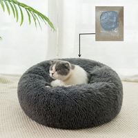 Coussin de luxe en velours écologique pour chat, lit douillet pour animaux, tapis de couchage, emballage sous vide, livraison directe pour chats et chiens
