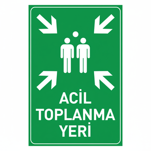 Emergency Assembly Point Reflective Traffic Sign LED Warning Sign Board - Product Image 2