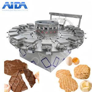 <span class=keywords><strong>AIDA</strong></span> Machine à gaufres rotatives pour crêpes commerciales de type doux et croustillant Machine à gaufres personnalisée Machine à sandwich pour gaufres - Product Image 3