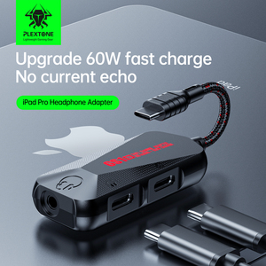 <span class=keywords><strong>Adaptateur</strong></span> <span class=keywords><strong>Jack</strong></span> 3-en-1 Plextone USB-<span class=keywords><strong>C</strong></span> vers prise casque 3,5 mm, <span class=keywords><strong>adaptateur</strong></span> Type <span class=keywords><strong>C</strong></span> vers <span class=keywords><strong>c</strong></span>âble audio haute résolution, <span class=keywords><strong>adaptateur</strong></span> de charge rapide 60W - Product Image 2