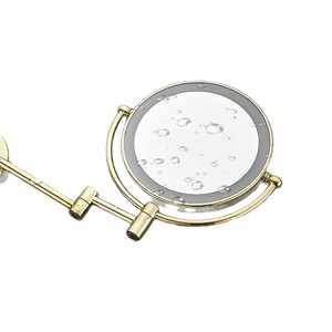 กระจกแต่งหน้าแบบติดผนัง LED ทรงกลมมาตรฐาน พร้อมไฟ กระจกสองด้านพับได้ - Product Image 5