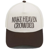 Gorra Deportiva de Cinco Paneles Bicolor 2026, 100% Algodón, Unisex, con Logotipo Bordado Personalizado