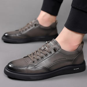 รองเท้าหนังวัวคุณภาพสูงระดับท็อป สไตล์ลำลอง หัวแหลม กันน้ำ แบบผูกเชือก ทันสมัย เหมาะสำหรับใส่ทำงานในออฟฟิศ สำหรับผู้ชาย - Product Image 1