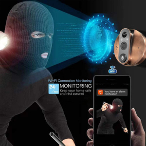 جرس باب رقمي بشاشة Tuya 3MP Way-Inch كاميرا ببطارية بحجم قابل للتعديل هاتف باب فيديو Alexa Google Voice 2-Way - Product Image 4