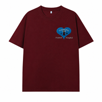 T-shirt personnalisé brodé pour personnel d'hôpital vétérinaire, motif animal, avec logo cœur et nom, 100 % coton, pour uniforme de clinique vétérinaire