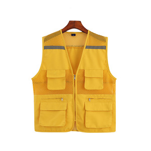 Chaleco de Pesca de Color Sólido, Fibra de Poliéster Reflectante, Multibolsillos, Chaleco Deportivo para Exteriores, Talla L para Adultos y Niños - Product Image 2