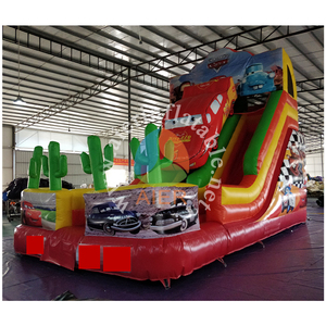 Scivolo Gonfiabile a Tema Auto, Scivolo Commerciale per Bambini con Parete da Arrampicata per Feste in Giardino, Noleggio per Parchi Divertimento all'Aperto - Product Image 3