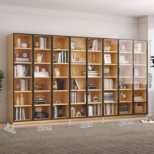 Muebles de Salón Ecológicos, Diseño Modular Contemporáneo, Estantería para <span class=keywords><strong>CD</strong></span> de Gran Capacidad, Librería, Vitrina con Puertas de Vidrio - Product Image 5