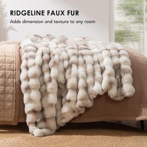 Chăn lông giả mềm mại, dày dặn, kiểu bong bóng, nhiều kích cỡ, có trọng lượng, dùng cho ghế sofa - Product Image 2