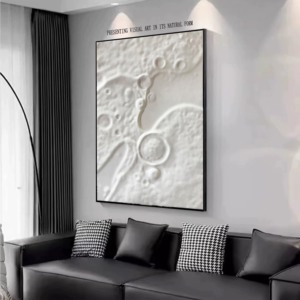 2025 Bán Buôn Tùy Chỉnh Tường Trừu Tượng Nghệ Thuật Wabi Sabi Khách Sạn Tường Nghệ Thuật 100% Handmade 3D Kết Cấu Thạch Cao Sơn - Product Image 3