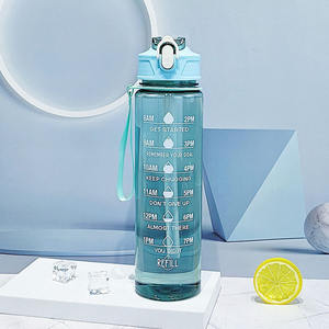 Portatile 900ml 1000ml tazza di plastica da <span class=keywords><strong>palestra</strong></span> di alta qualità sport borraccia da viaggio esterno Logo colorato campeggio - Product Image 6