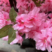 Individuelles Glasfaser-künstliches Kirschblüten-Körbchen künstliche Pflanze rosa seide weiß Kirschblütenbaum für Restaurantdekoration