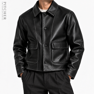 Custom <b>Mens</b> Leather <b>Jacket</b> <b>Suede</b> Leather <b>Jacket</b> Private Label Brand Supplier US Sizes S-XXL Factory USA - Product Image 1