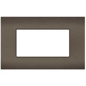 Placa de 4 Vías Color Marrón Oscuro Compatible con Vimar Arke - Product Image 1