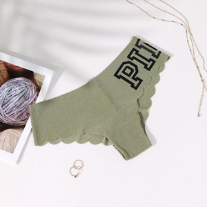 Ropa Interior Femenina Cómoda Sin Costuras, Color Sólido, Estampado de Puntos y Letras, Multipatrón, Pantalones de Cintura Baja, Bragas Triangulares para Mujer - Product Image 4