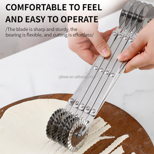 Taglierina per Pizza in acciaio inossidabile espandibile a doppia testa 3/5/7 taglierina per pasta Multi tondo regolabile - Product Image 6