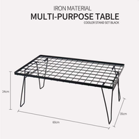 Table pliante en maille Mingchan pour l'extérieur, table de camping portable, table de barbecue avec égouttoir, table pliable avec sac de transport pour pique-nique et voyage