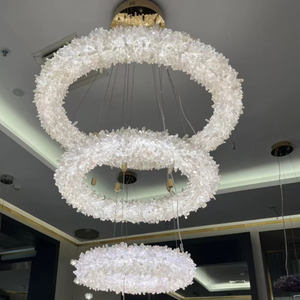 Rétrécir Anneau Pendentif Lampe Décorative Villa Hall Glitter Jewel Lustre Bar Lumineux Perknite <span class=keywords><strong>Suspension</strong></span> Suspendus Lumières - Product Image 1