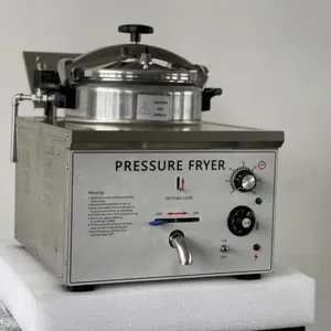 Freidora a presión para encimera, máquina para patatas fritas de pollo, freidora a presión, estufa de fábrica, freidora profunda superior