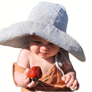Customized High Quality Cotton Linen Outdoor Dress Sun <b>Hat</b> Breathable Toddler Kids Beach Wide Brim Bucket <b>Hat</b> <b>for</b> Party Fishing - Product Image 1