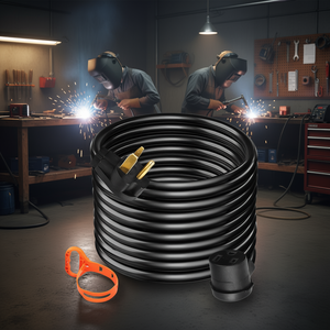 Cavo di prolunga per saldatrice 25ft 40Amp 8 Gauge con spina Nema 6-50 in gomma per alimentatore di saldatura MIG TIG Plasma - Product Image 2