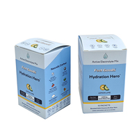 Boîte d'emballage personnalisée en carton écologique pour sachets de boisson instantanée (miel, électrolytes) à déchirer