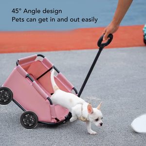 Carrito para Mascotas, <span class=keywords><strong>Plegable</strong></span>, 4 Ruedas, Carrito para Perros Pequeños, Carrito de Compras para Viajar, Caminar y Bolsa de Viaje para Comida de Perro - Product Image 3