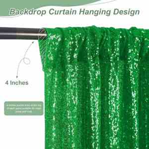 Luxury Velvet Curtain Rideaux Blackout Curtains for Bedroom Room Decoration Green - Product Image 4