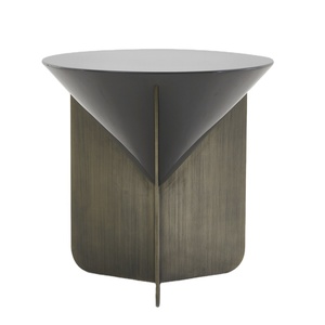 WBERT Modern Designer Solid Wood Tea Table Creative Simple Log <b>Side</b> Creative Metal Finish for Small <b>Living</b> <b>Room</b> Furniture for - Product Image 1