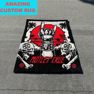 Célèbre Corée Film Jeu Personnage Rouge Logo Conception Personnalisé Découpé À La Main Tapis Tufté Tapis De Pied - Product Image 3