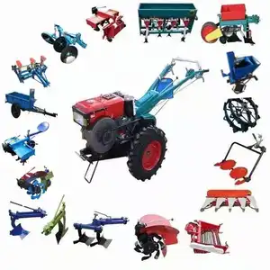 Farm machines small tractors cultivator power tiller 2 wheel walking behind tractor machine for sale