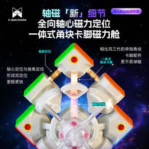X-Man Design Tornado V3 พรีเมียม 3x3 ลูกบาศก์แม่เหล็กแบบลอยตัว สำหรับวัยรุ่น ทุกเพศ - Product Image 3