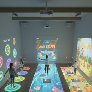 Solution unique pour construire un parc de trampoline Zone bonus Projection interactive Motion Games Supplier AR Sports Arena - Product Image 1