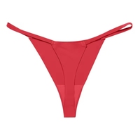 Vente en gros, string tangas taille basse sans couture multicolore, Bikini sexy Xxxx, culotte à l'arrière en T pour fille, sous-vêtements en G-string en soie de glace douce pour femmes