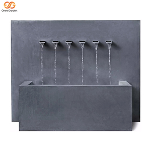 Fontaine d'eau de jardin moderne à prix d'usine, en métal gris, avec 6 jets, fonction électrique - Product Image 5