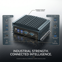 Computadora Industrial LN 1010 OEM en Caja Resistente, Intel I3 I5 I7, LAN Dual, WiFi, 4G SIM, RS232, HDMI, VGA, Mini PC Integrada sin Ventilador