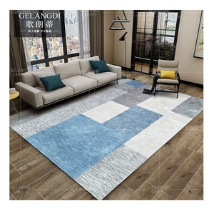 Alfombra de lana con diseño geométrico personalizado a mano para sala de estar, decoración del hogar, resistente a las manchas - Product Image 1