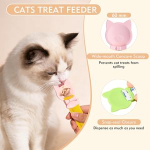 Manufacturer Wholesale Portable Pet Cat-Bar <b>Strip</b> Feeder Snack Feeder <b>Plastic</b> Cat <b>Strip</b> Squeeze Spoon Dispenser for Cat Cats - Product Image 5